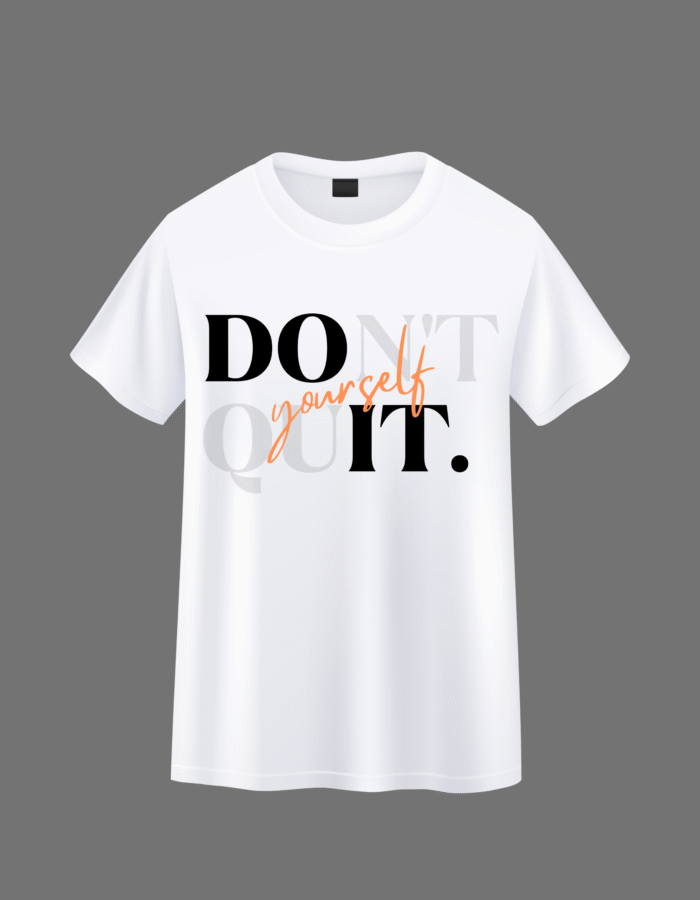 Black Orange Simple Typography T-Shirt_20250622_193450_0000 DO IT Yourself | Oversized Motivational T-Shirt – White - Image 1